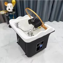 Water circulation head spa shampoo chair, hair salon chair. Portable small shampoo station, chair mobile therapy shampoo basin.