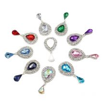 5 PCS 20 * 42MM alloy diamond pendant buttons, DIY sewing clothes wedding decoration accessories