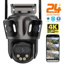 Drei Bildschirm WIFI IP Kamera Outdoor 4K Dual Objektiv PTZ Kamera Ai Menschliche Erkennung IP66 Wasserdichte CCTV Video sicherheit Kamera iCsee