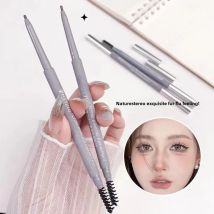 Doppelköpfiger Augenbrauenstift, langlebiger und nicht verschmierender feinköpfiger Augenbrauenstift für Studenten mit exquisitem Augen-Make-up