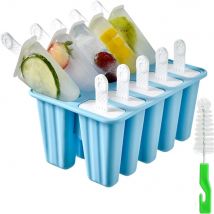 Stampi per ghiaccioli 10 Pezzi Stampi per ghiaccioli Silicone BPA Free Ice Pop Stampo per ghiaccioli a rilascio facile 10 bastoncini Stampo per ghiaccioli a rilascio facile