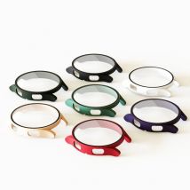 Gehärtetes Glas + Hülle für Samsung Galaxy Watch 7/6/5/4, 44 mm, 40 mm, Voll-PC-Stoßstangen-Displayschutz, Galaxy Watch FE-Zubehör