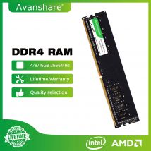 Avanshare Ram DDR3 DDR4 DDR5 32 GB 16 GB 8 GB 4 GB 1333 1600 2400 2666 3200 5600 MHz Desktop-Speicher für alle Motherboards Intel AMD