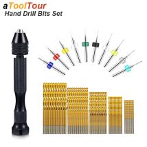 Micro Mini Pin Vise Handbohrer Twist Bit PCB Set Drehwerkzeug für DIY Handwerk Schnitzen Harz Polymer Clay Kunststoff Schmuckherstellung
