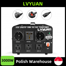 LVYUAN Trasformatore di tensione da 3000 W AC110V AC220V Tensione bidirezionale Conversione step up/step down Presa EU/US
