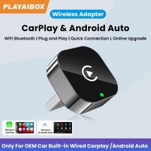 Adattatore CarPlay wireless 2in1 Android Auto AI Smart Box Sistema intelligente per auto adatto per VW Toyota Nissan Honda Kia Opel MG
