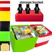 Magnetische Bausteine Lagerung Box Snack Spielzeug Block Lagerung Eimer Kunststoff Organizer Container DIY Montage Spielzeug Für Kinder