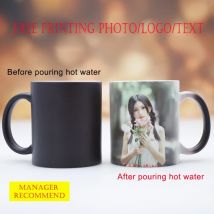 Tazza magica personalizzata Desin Tazze fotografiche fai-da-te Tazze da caffè in ceramica sensibile al calore che cambiano colore Tazza da latte Stampa testo del logo