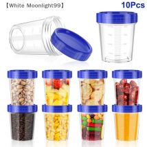 Contenitore per condimenti per insalata da 5/10 pezzi con coperchi Contenitori per salsa in plastica impilabili riutilizzabili a vite a prova di perdite