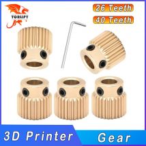 Mk7 MK8 Extrusionsgetriebe, 26 40 Zähne, Messing-Antriebsrad, Zuführungsgetriebe für Anet A8 Ender 3 Cr10 3D-Drucker-Extruder