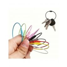 10 Stück/Set Edelstahl-Gepäckanhänger, Schlüsselanhänger für Frauen, Schraubverschluss, bunte runde Form, ideal für den Außenbereich, Gepäckanhänger