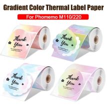 50 x 50 mm Laseraufkleber, selbstklebende Thermo-Klebeetikettenrolle, kompatibel mit Phomemo M110 M220 M200 E210 P50 DETONG P1 WP9520