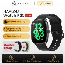 HAYLOU Watch RS5 Smart Watch 2.01 ''AMOLED Display Bluetooth Call Voice Assistant impermeabile Sport Activity Fitness smartwatch