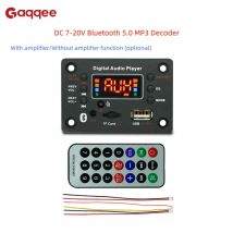 DC7-20V Bluetooth 5.0 MP3 Decoder 2×40W Bluetooth Module with Microphone Connection Function Audio Amplifier Board