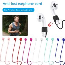 Cavo di supporto per appendere auricolari wireless per Air Pods 1 2 3 Pro Supporto per cavo in silicone anti smarrimento Cinghie per auricolari per cuffie Bluetooth