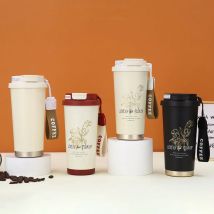 Personalisierte Thermo-Café-Kaffeetasse, Auto-Thermosbecher, Edelstahl, Reise-Thermobecher für Tee, Wasser, Kaffee, 530 ml