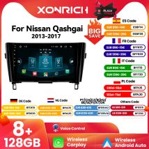 Wireless CarPlay AI Voce Autoradio Multimediale Per Nissan Qashqai J11 X-Trail 3 T32 2013-2017 Android 8GB 128GB GPS 4G Wifi DSP