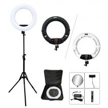 Lámpara de luces de anillo de 18 pulgadas con trípode, luz de Selfie de 96W para salón de belleza, tatuaje, Yidoblo FD480, luz de vídeo para estudio fotográfico CRI95 +