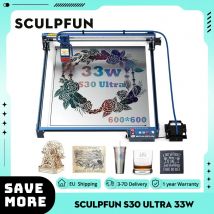 Incisore laser SCULPFUN S30 Ultra 33 W con assistenza aerea, taglierina laser con uscita 33 W, macchina per incisione laser ad alta precisione 600 * 600 m