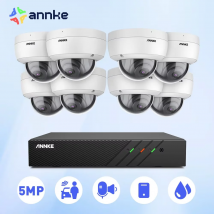 ANNKE 5MP FHD POE Netzwerk-Videosicherheitssystem H.265+ 6MP NVR mit 5MP wetterfesten