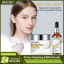 White Rice Whitening Glatte Falten Gesichtscreme Verringerung der Pigmentierung Schönheit Feuchtigkeitscreme Reiscreme Essenzkombination