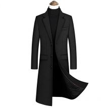 Men X-Long Woolen Blends Overcoats Cashmere Trench Coats Long Jackets New Winter Male Business Casual Wool Trench Coats Size XXL