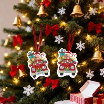 20 Stück personalisierte Foto Weihnachtsmann Hut Form Weihnachtsdekoration Papieretikett Anhänger anpassbar für Ihr Gesicht Weihnachtsdekoration