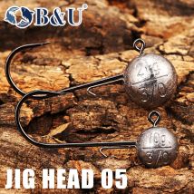 B&U 3/0 4/0 High-Strength Lead Jig Head Hooks for Soft Lures, 5/7/10/14/21g Freshwater/Saltwater Fishing Hooks for Bass, Pike