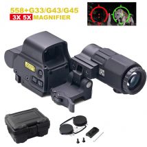 558+G43 Holograficzny celownik kolimacyjny 558+G33/G45 Red Dot Optic Sight Taktyczny sprzęt myśliwski z mocowaniem na szynę 20 mm i dźwignią szybkiego odłączania