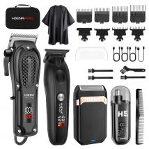 Set di tagliacapelli HIENA Pro Macchina per tagliare i capelli portatile senza fili ad alta potenza Rasoi elettrici professionali per barba da uomo