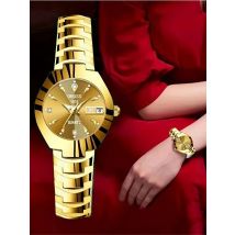 Gorgeous beautiful women's watch personality chic fashion all durable high-end atmosphere gentle trend double calendar durable c