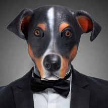 Niedliche Hundemaske Cosplay Lustige große Ohrhunde Tier Latex Helm Halloween Karneval Dress Up Bar Maskerade Party Kostüm Requisiten