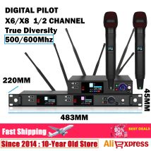 Leicozic X6 X8 Digital Pilot Professionelles drahtloses Mikrofon 500/600 MHz dynamisches Sem-Fio-Mikrofon Lapela-Kopfbedeckung Handmikrofon