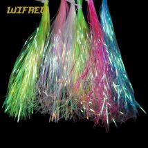 Wifreo 1mm Well Gliss Stränge Salzwasser Angeln Jig Haken Streamer Fliegen Binden Materialien Flash Lametta Simuliert Fisch Skala