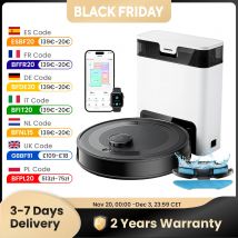 Lefant M2 Pro Robot Vacuum with Mop,Self-Emptying, 6000Pa , DTOF Laser Navigation, PSD Obstacle Avoidance, Wi-fi/Alexa Control