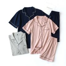 Sommer 2026 neue Baumwolle Paar Pyjamas Anzug weibliche Kurzarm Shorts Herren Pyjamas dünne Home Service Anzug Pyjamas Frauen rosa