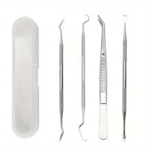 Professionelles Dental-Scaler-Set, Zahnreinigungswerkzeuge aus Edelstahl zum Entfernen von Zahnsteinplaketten, Nagelkunst und Kunsthandwerk, langlebiges Metall
