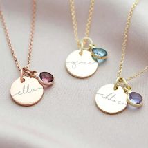 Collana personalizzata con pietre portafortuna per donna I migliori gioielli natalizi personalizzati per la collana regalo per la madre Nome personalizzato per la mamma