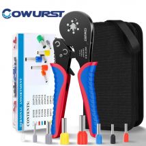 Pinza per crimpare terminali tubolari da elettricista HSC12 16-6 Set di strumenti per risparmiare manodopera per crimpatura di cavi da 0,08-16 mm2