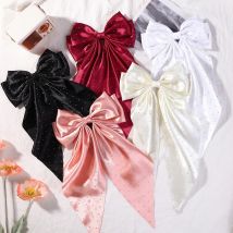 10 Stücke zufällige Farbe große Bögen Band Diamant Haarspange Frauen Mädchen Mode Pferdeschwanz Haarklammern Boutique Kopfschmuck
