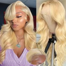 Parrucca frontale in pizzo 613 HD 13x6 Parrucche per capelli umani dell'onda del corpo Bionda 30 pollici Parrucche anteriori in pizzo brasiliano Capelli umani per le donne Densità 220