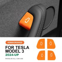Italienische Premium-Wildleder-Türschalter-Abdeckung für Tesla Model 3 Highland 2024-UP Model Y Juniper 2025 2026-UP Auto-Zubehör