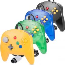 [New Version] 2 Pack for N64 Controller, Mini Game pad Joystick for N 64 Console- Plug & Play (Design from Japan)