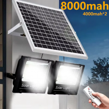 2 kopf Led Solar Licht Hohe helle Flutlicht Wasserdichte Outdoor Garten wand lampe mit Aluminium solar panel Für garten wand lampe