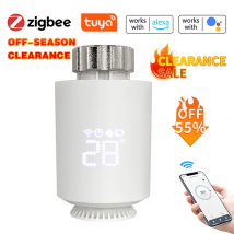 Tuya ZigBee3.0 Smart TRV Attuatore per radiatore Valvola termostatica per radiatore Regolatore di temperatura Supporto Alexa Google Home