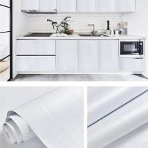 Desktop Wasserdichte Wandaufkleber Dekoration Schlafzimmer Tapete 45 cm DIY Weiße Holzmaserung Klassiker Selbstklebende Wohnzimmer