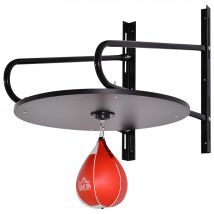 HOMCOM Pera de Boxeo con Soporte de Pared con Plataforma Ajustable en Altura