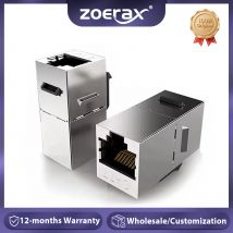 ZoeRax CAT7 Keystone Jack Inline Coupler Sheilded RJ45 8P8C Connector Cat6/Cat5e 10Gbps for Ethernet LAN Cable Extender Adapter