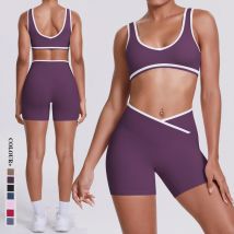 Frauen Zwei Stück Gym Workout Set Weiblichen Bh Yoga Sets 2ps Shorts Fitness Tragen Frauen Quick-Dry Leibchen Sport bh Anzüge