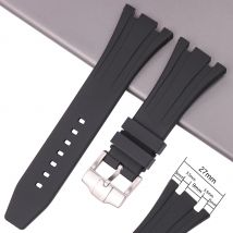 Gummi-Armband, 27 mm, für AP, blau, schwarz, für Herren, wasserdicht, weiches Silikon-Uhrenarmband-Zubehör